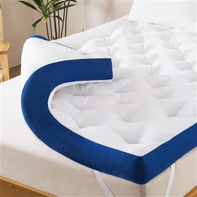 Cubrecolchón con parte superior tipo almohada de apoyo grueso